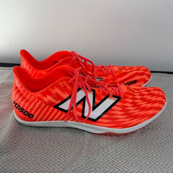 New Balance Cleats Mens 8.5 FuelCell MD500 v9 Track and Field Orange Running - Picture 1 of 10